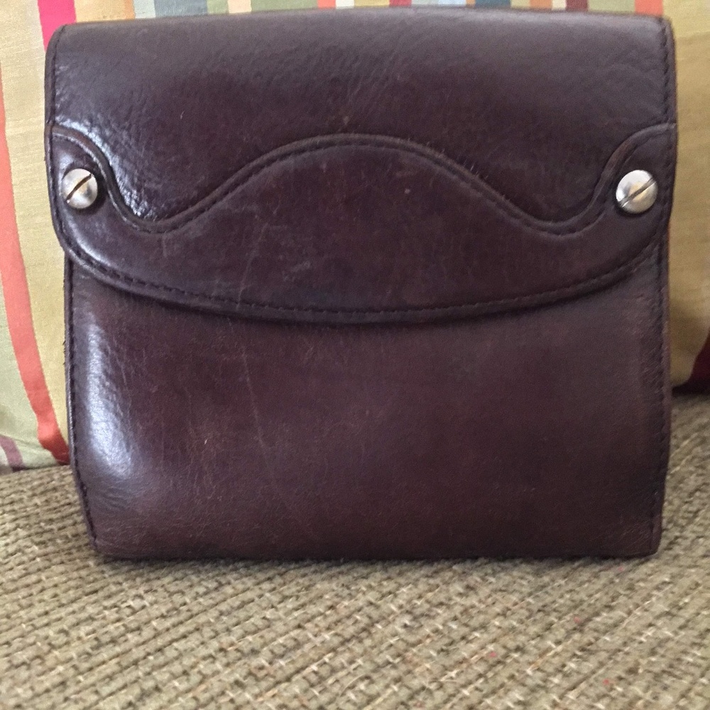 Cole Haan Brown Leather Bi-fold Wallet with Rivete